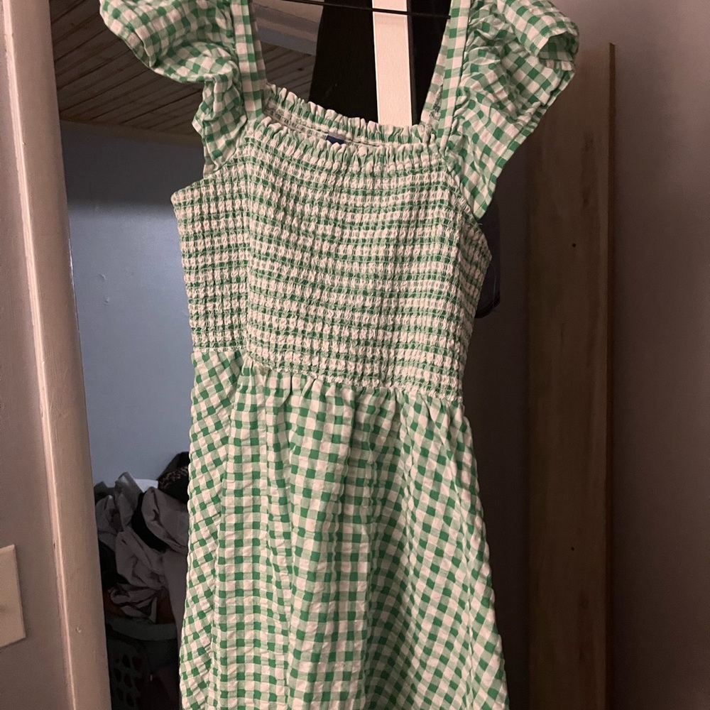 Green Gingham  Dress
